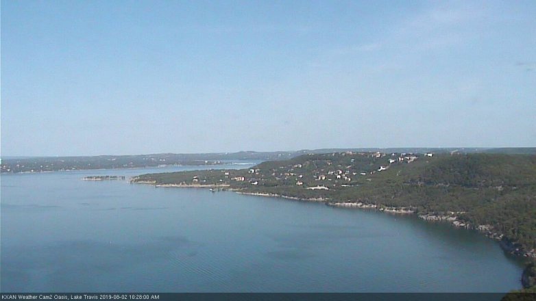 Lake Travis webcam, August 2, 2019 9:30 AM CT
