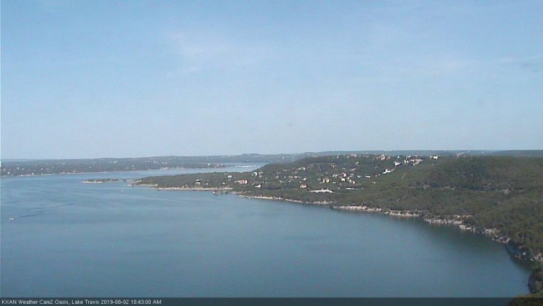 Lake Travis webcam, August 2, 2019 9:45 AM CT