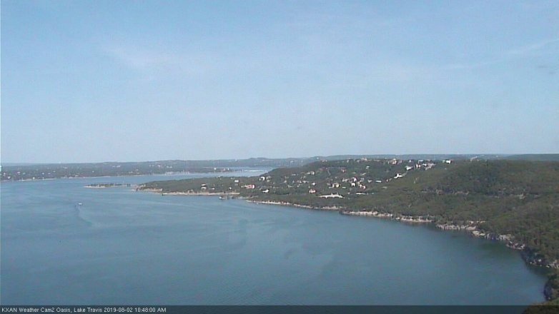 Lake Travis webcam, August 2, 2019 9:50 AM CT