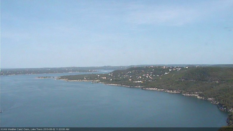 Lake Travis webcam, August 2, 2019 10:05 AM CT