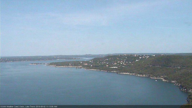 Lake Travis webcam, August 2, 2019 10:15 AM CT