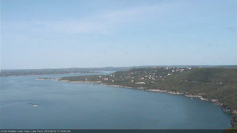 Lake Travis webcam, August 2, 2019 10:20 AM CT