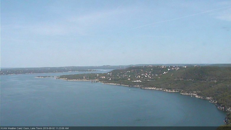 Lake Travis webcam, August 2, 2019 10:25 AM CT