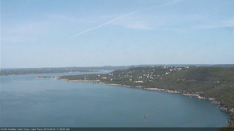 Lake Travis webcam, August 2, 2019 10:40 AM CT