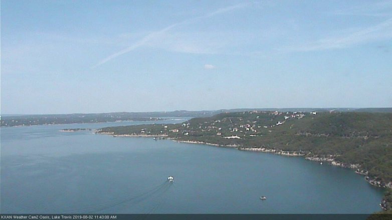 Lake Travis webcam, August 2, 2019 10:45 AM CT