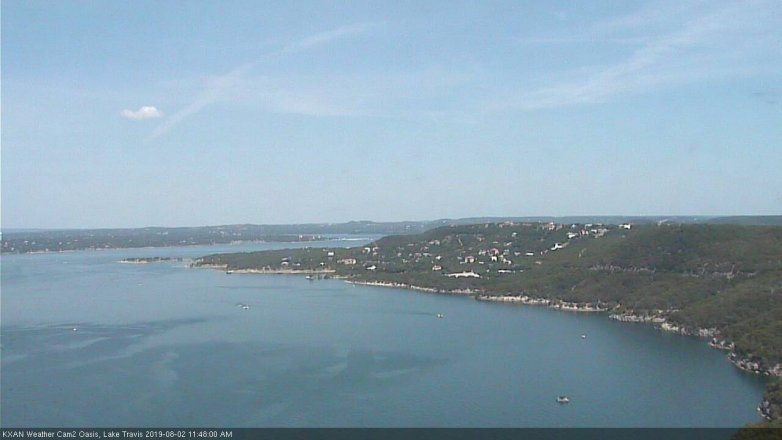 Lake Travis webcam, August 2, 2019 10:50 AM CT