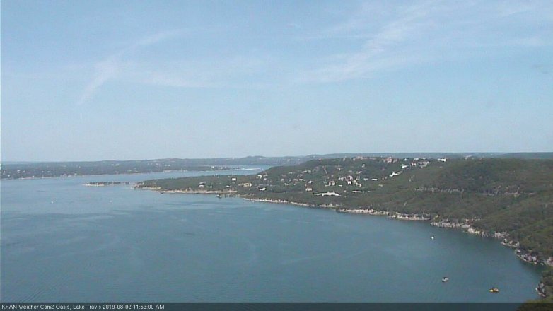 Lake Travis webcam, August 2, 2019 10:55 AM CT
