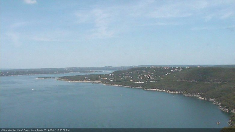 Lake Travis webcam, August 2, 2019 11:05 AM CT