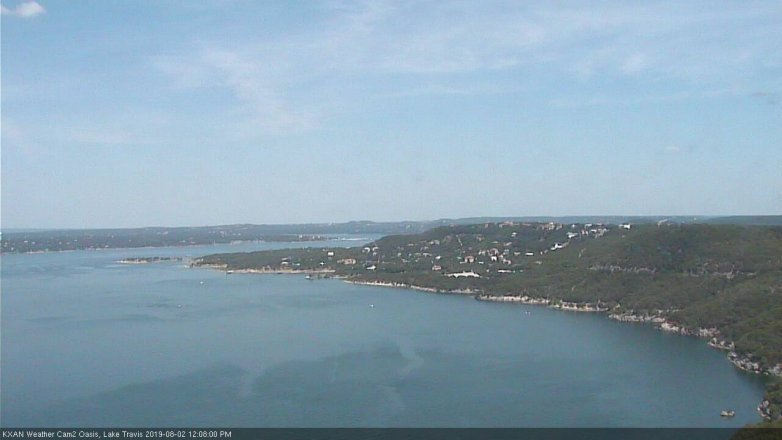 Lake Travis webcam, August 2, 2019 11:10 AM CT