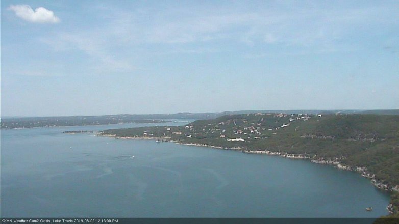 Lake Travis webcam, August 2, 2019 11:15 AM CT