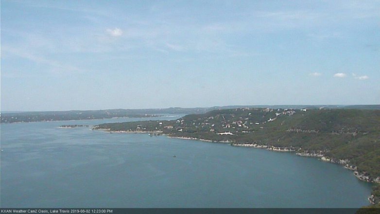 Lake Travis webcam, August 2, 2019 11:25 AM CT