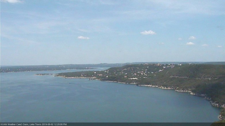 Lake Travis webcam, August 2, 2019 11:30 AM CT