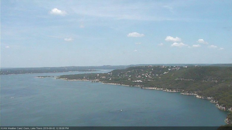 Lake Travis webcam, August 2, 2019 11:40 AM CT