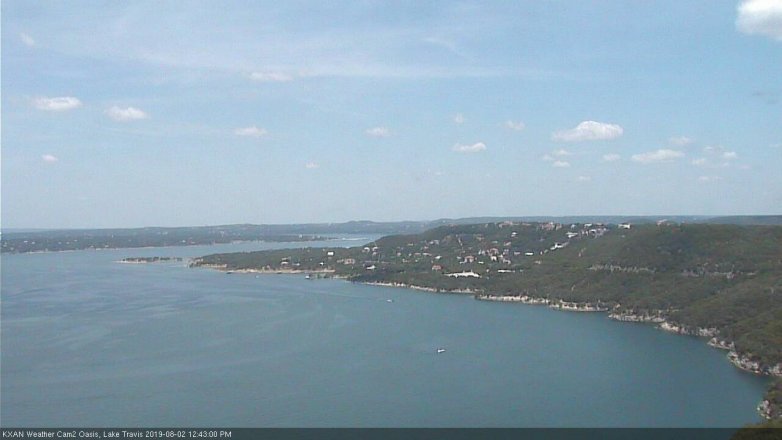 Lake Travis webcam, August 2, 2019 11:45 AM CT