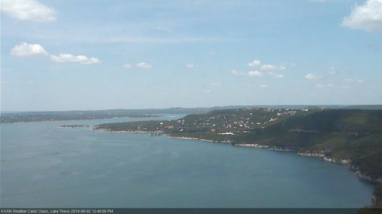 Lake Travis webcam, August 2, 2019 11:50 AM CT