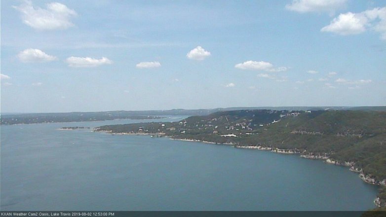 Lake Travis webcam, August 2, 2019 11:55 AM CT