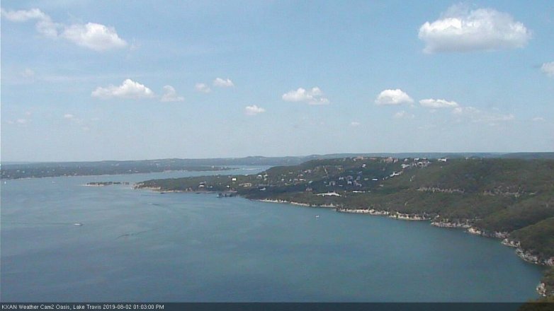 Lake Travis webcam, August 2, 2019 12:05 PM CT