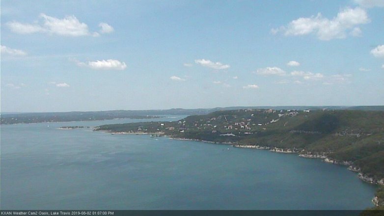 Lake Travis webcam, August 2, 2019 12:10 PM CT