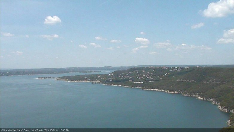 Lake Travis webcam, August 2, 2019 12:15 PM CT