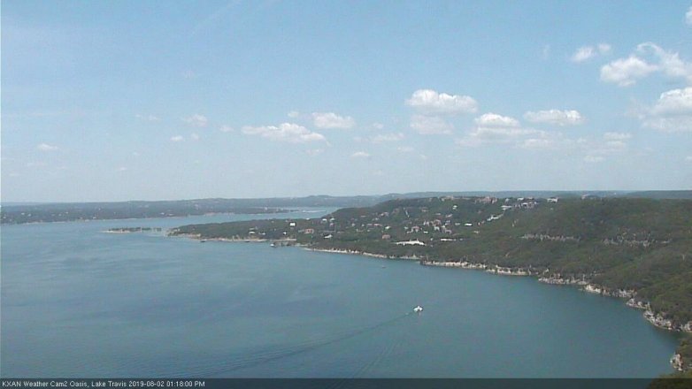 Lake Travis webcam, August 2, 2019 12:20 PM CT