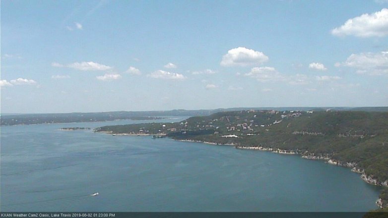 Lake Travis webcam, August 2, 2019 12:25 PM CT