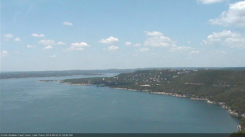 Lake Travis webcam, August 2, 2019 12:30 PM CT