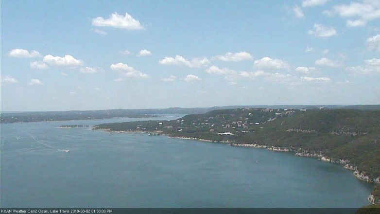 Lake Travis webcam, August 2, 2019 12:40 PM CT