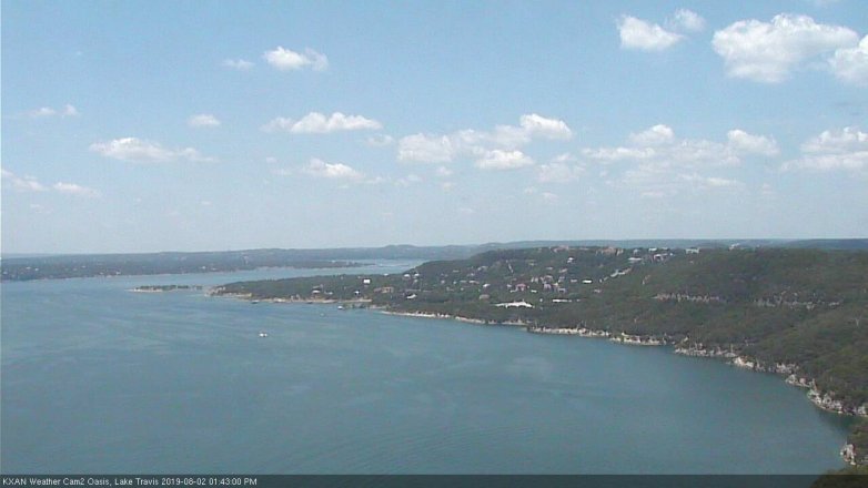 Lake Travis webcam, August 2, 2019 12:45 PM CT