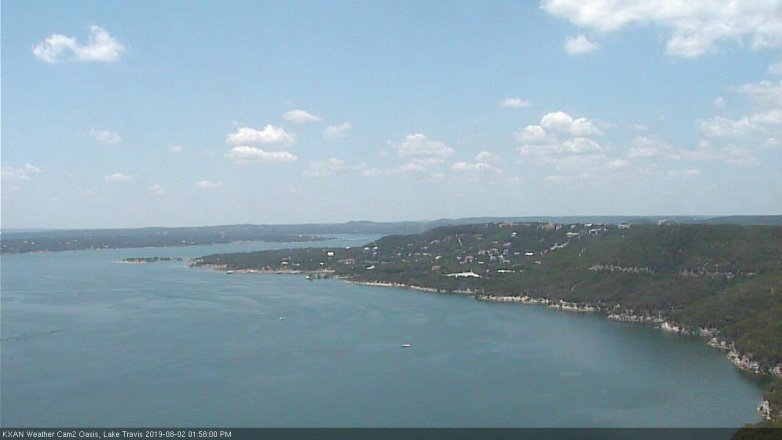 Lake Travis webcam, August 2, 2019 1:00 PM CT