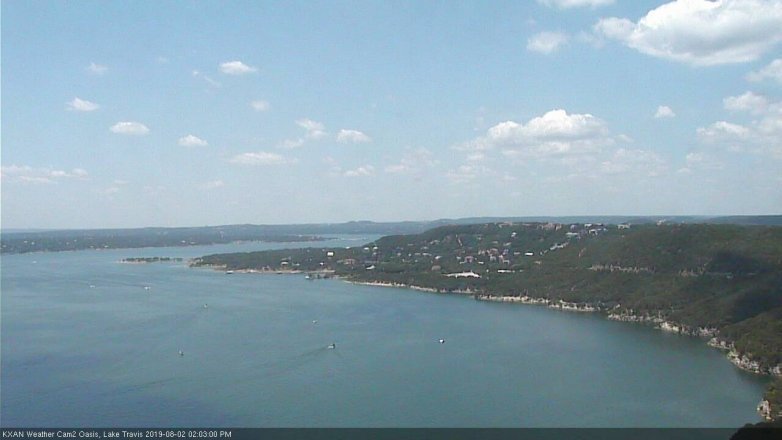 Lake Travis webcam, August 2, 2019 1:05 PM CT