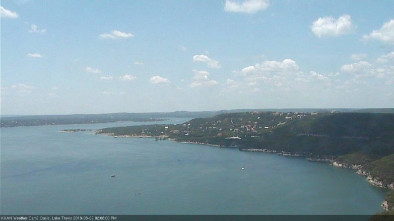 Lake Travis webcam, August 2, 2019 1:10 PM CT