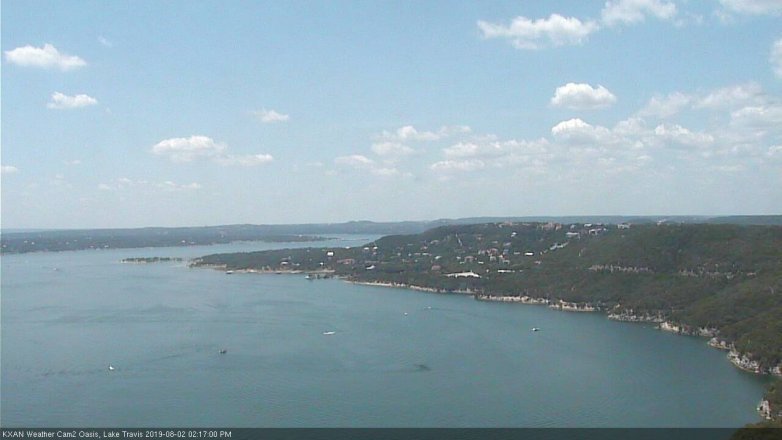 Lake Travis webcam, August 2, 2019 1:20 PM CT