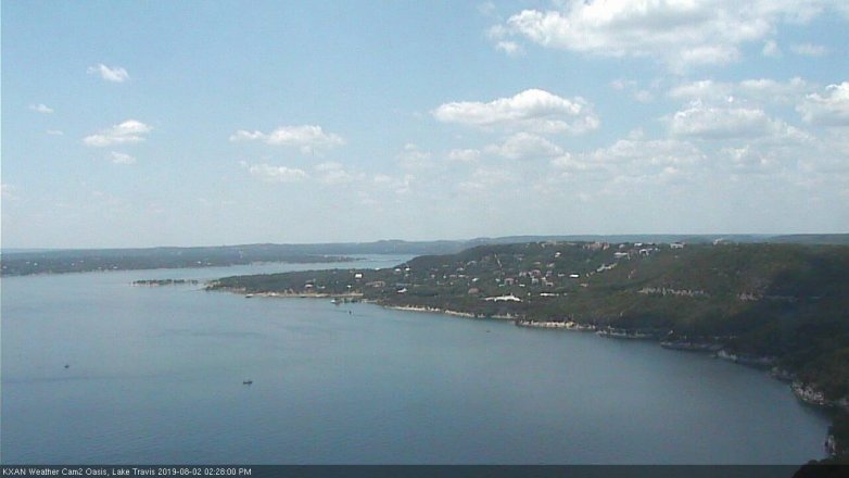 Lake Travis webcam, August 2, 2019 1:30 PM CT