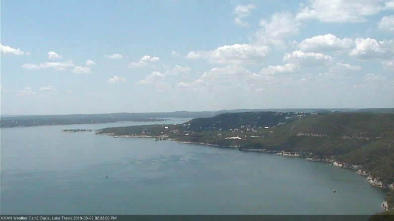 Lake Travis webcam, August 2, 2019 1:35 PM CT