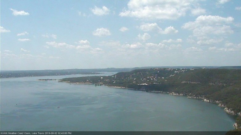 Lake Travis webcam, August 2, 2019 1:45 PM CT