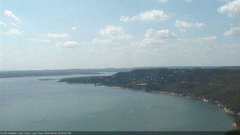 Lake Travis webcam, August 2, 2019 2:45 PM CT
