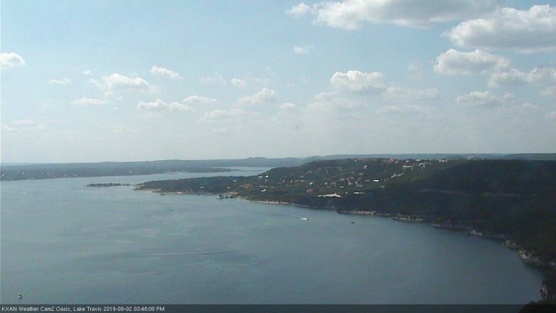 Lake Travis webcam, August 2, 2019 2:50 PM CT