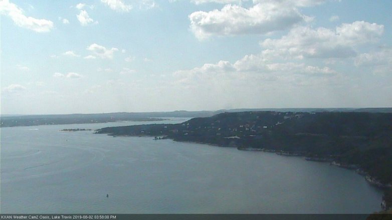 Lake Travis webcam, August 2, 2019 3:00 PM CT