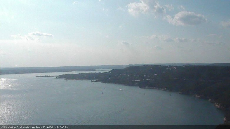 Lake Travis webcam, August 2, 2019 4:45 PM CT
