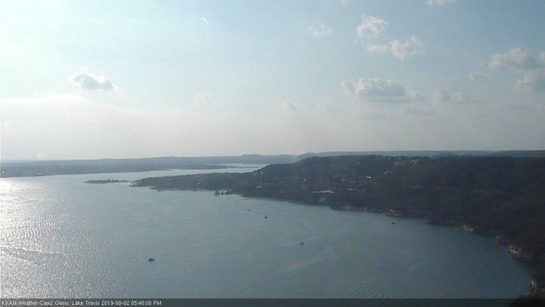 Lake Travis webcam, August 2, 2019 4:50 PM CT