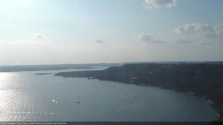 Lake Travis webcam, August 2, 2019 4:55 PM CT