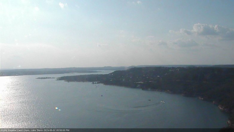 Lake Travis webcam, August 2, 2019 5:00 PM CT