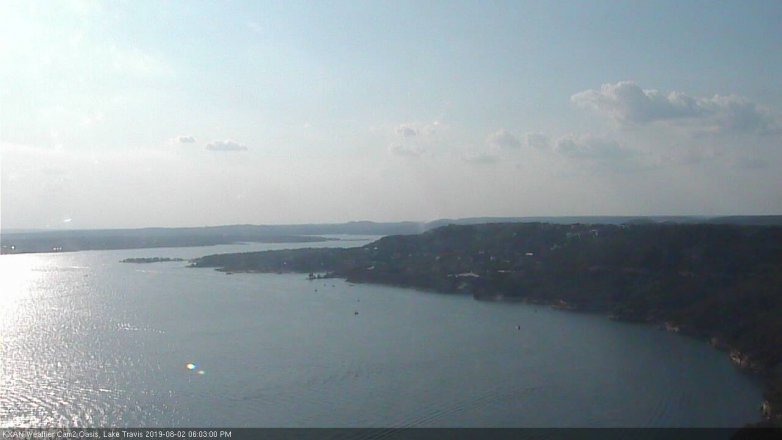Lake Travis webcam, August 2, 2019 5:05 PM CT