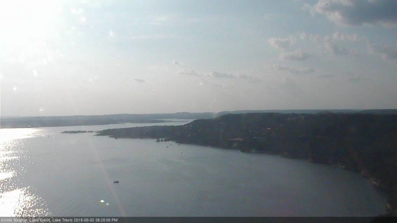 Lake Travis webcam, August 2, 2019 5:30 PM CT