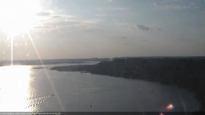 Lake Travis webcam, August 2, 2019 6:05 PM CT