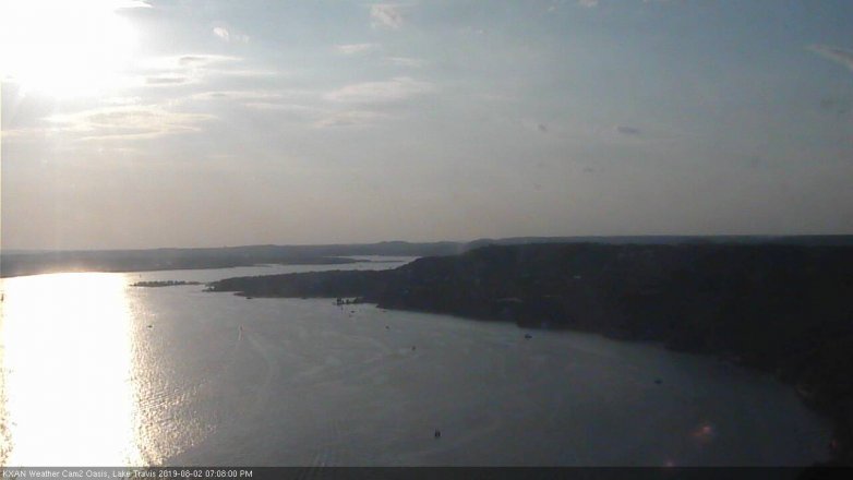 Lake Travis webcam, August 2, 2019 6:10 PM CT
