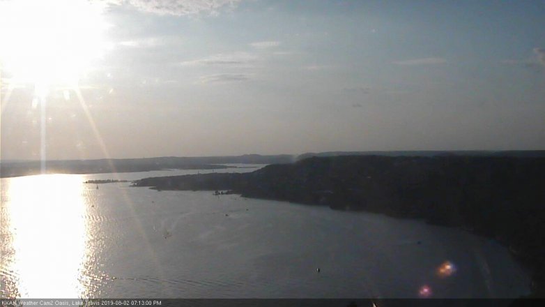 Lake Travis webcam, August 2, 2019 6:15 PM CT