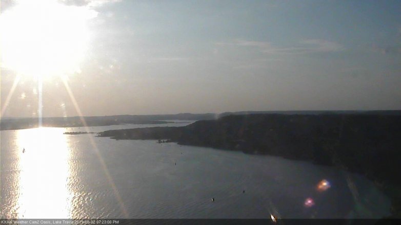 Lake Travis webcam, August 2, 2019 6:25 PM CT