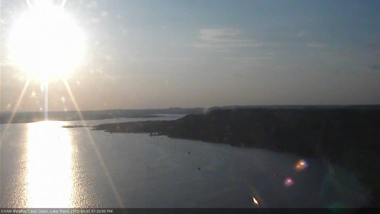 Lake Travis webcam, August 2, 2019 6:35 PM CT