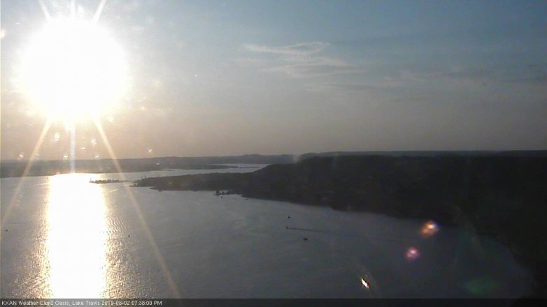 Lake Travis webcam, August 2, 2019 6:40 PM CT